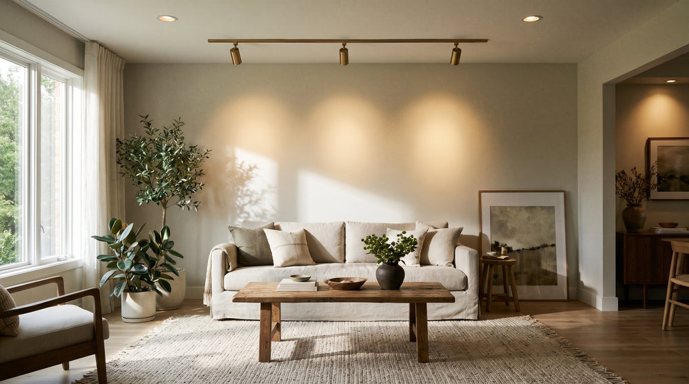 Gold-colored spotlights