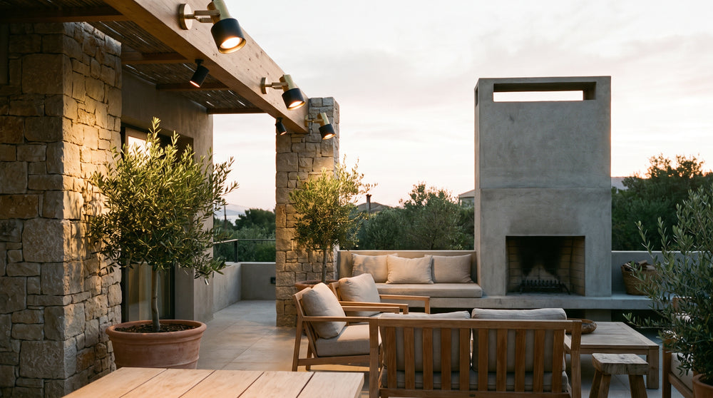 Outdoor spotlights for terrace
