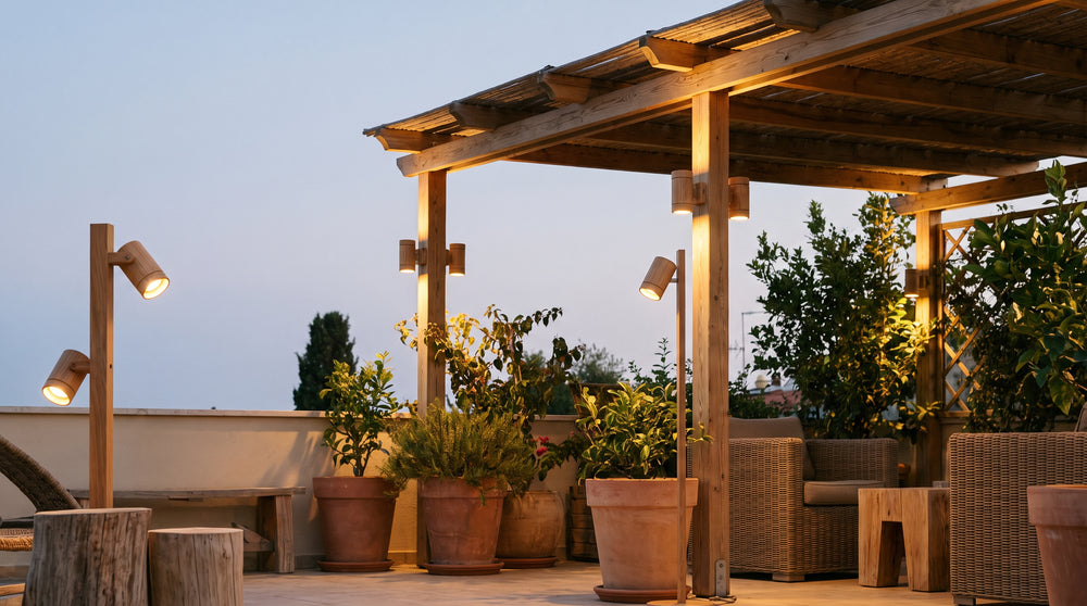 Wooden deck lights