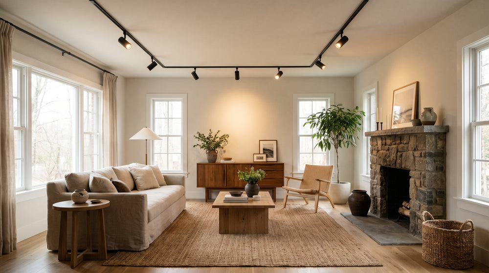 Recessed spotlights for living room