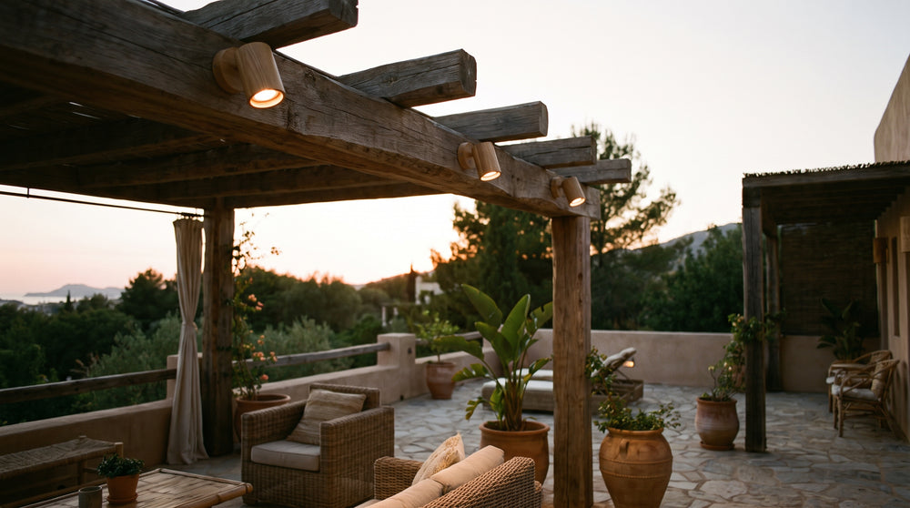 Wooden LED deck lights