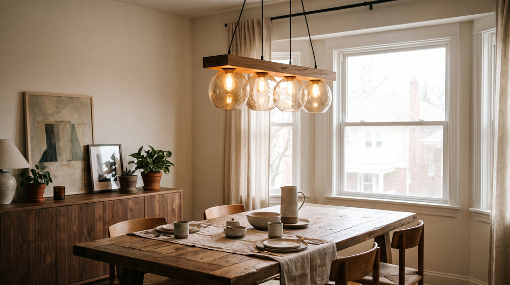 Chrome pendant light