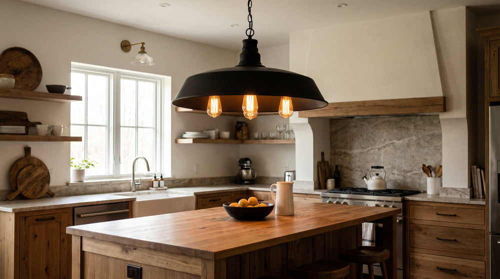 Black kitchen pendant light