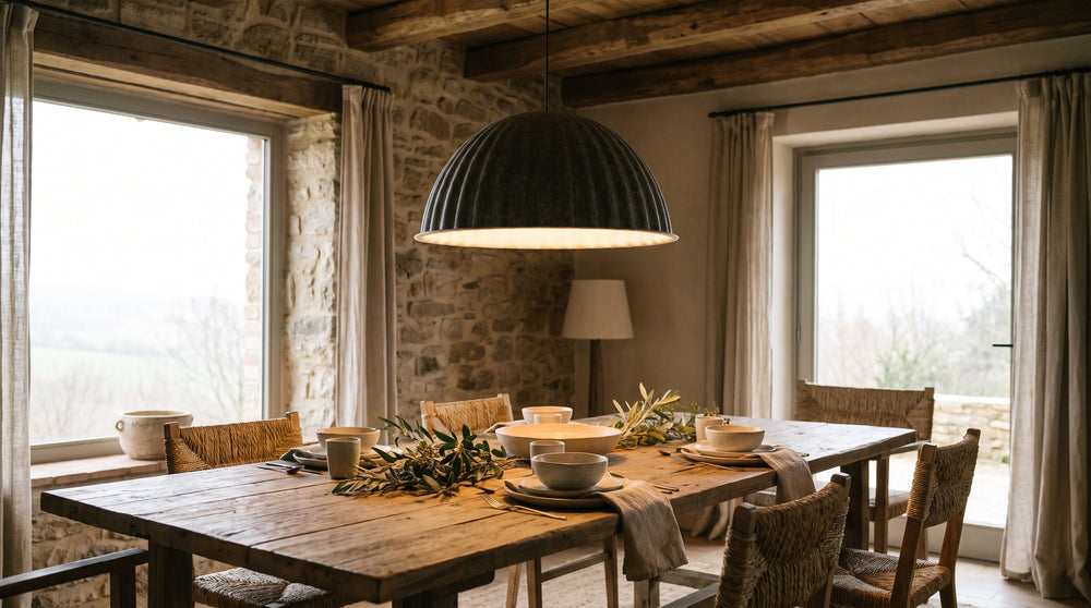 Yellow pendant light