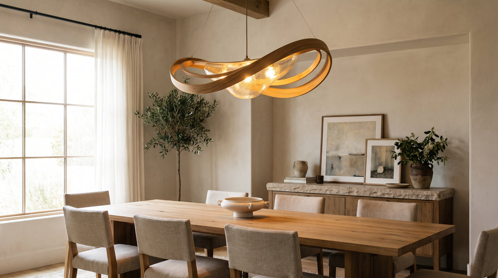 Natural hanging lamp