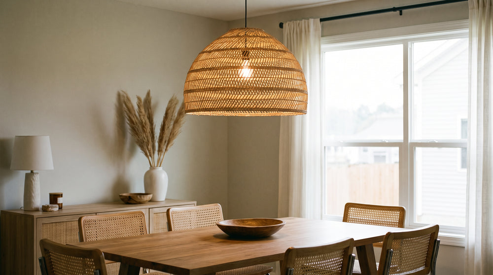 Straw pendant light