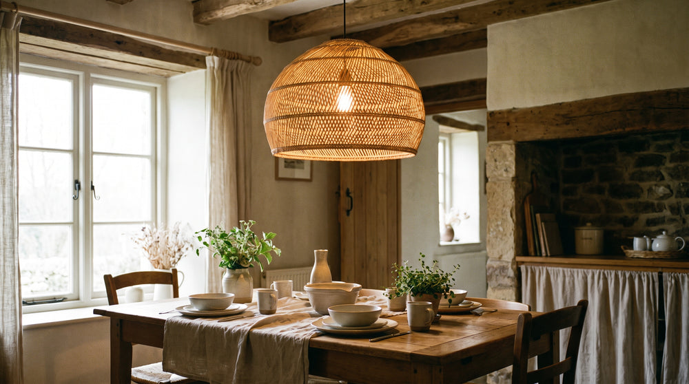 Pink pendant light