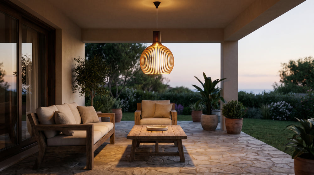 Designer outdoor pendant lights