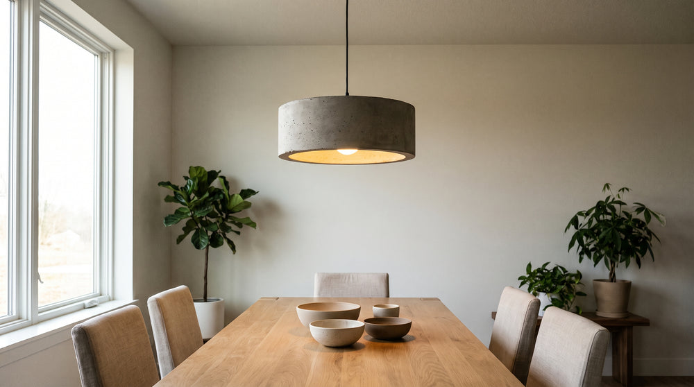 Concrete pendant lights