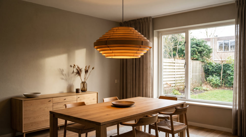 Designer wooden pendant lights