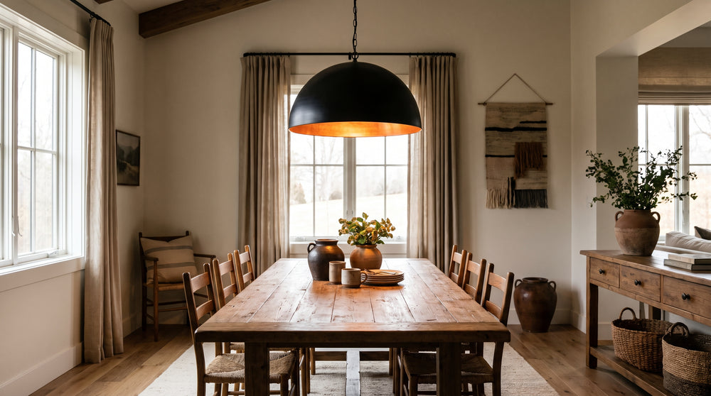 Black copper pendant lights