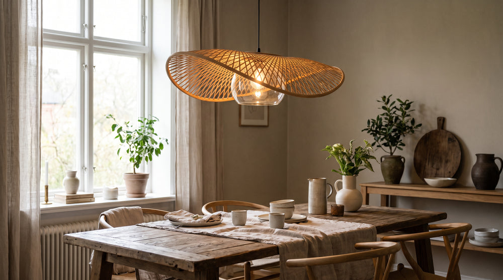 Stone pendant lights