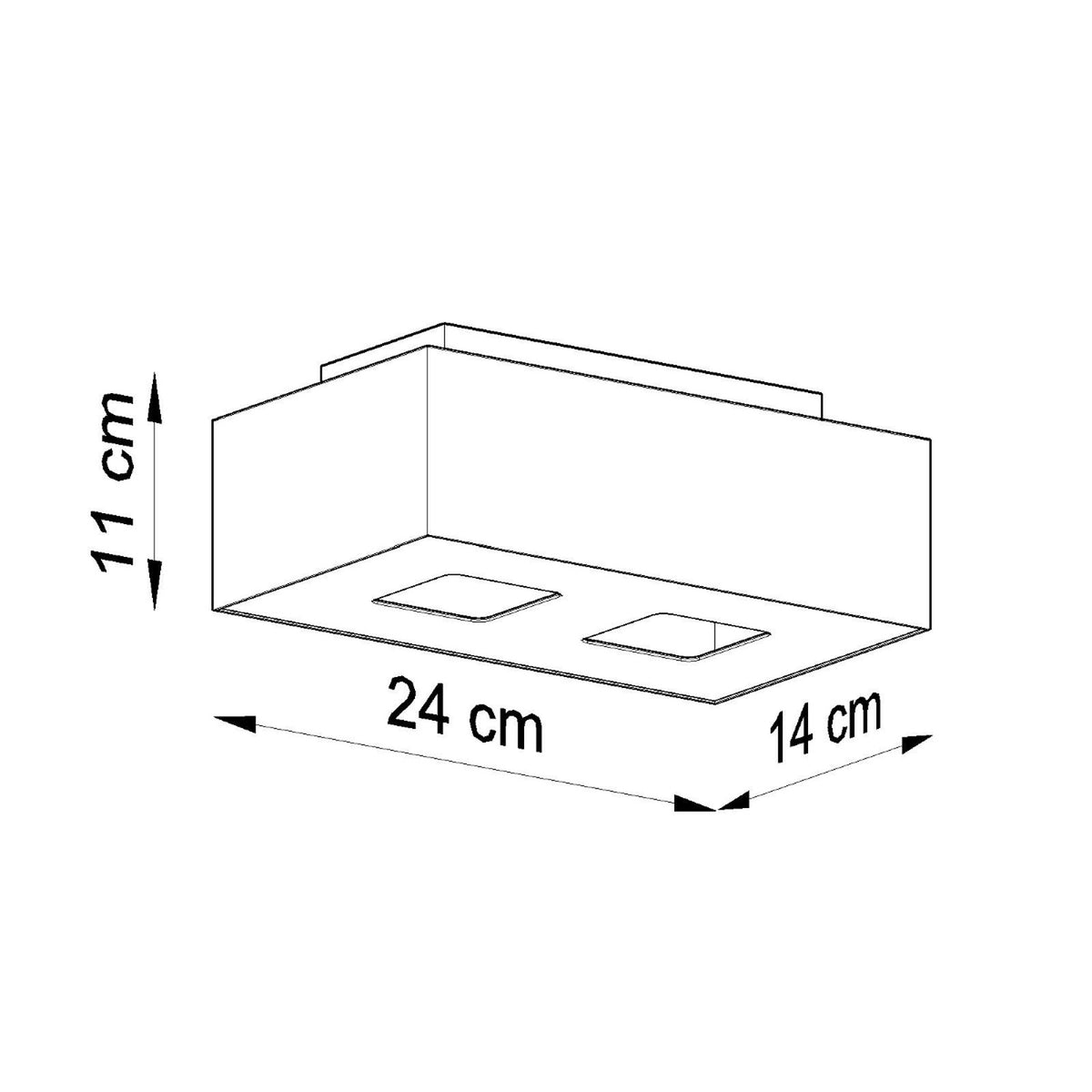 Plafonnier MONO 2 blanc