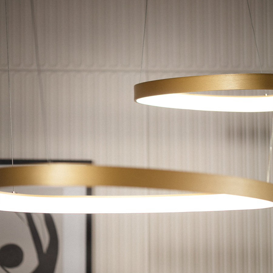 Suspension Liria dorée, L 42,5/ 61,5/ 81 cm