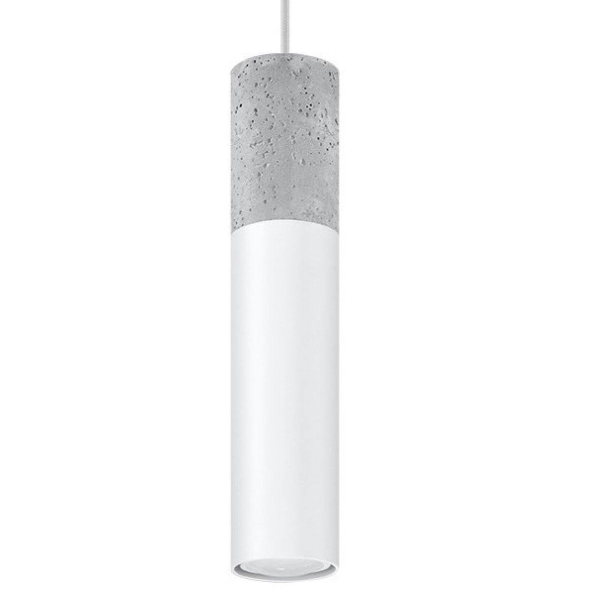 Lampe pendante BORGIO 1 noir Blanc / gris