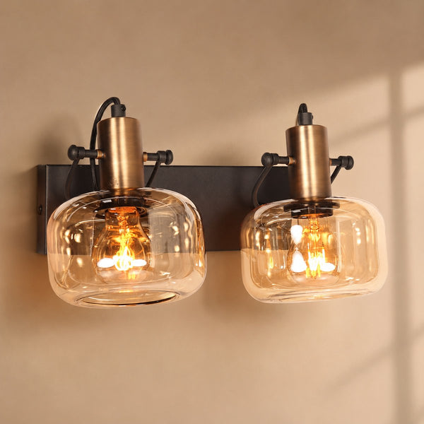 Glaslic black wall lamp