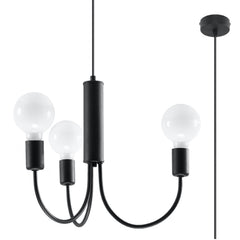 PICCOLO 3 black chandelier