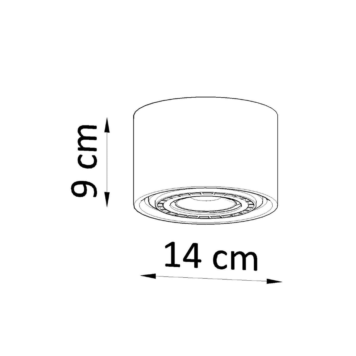 Plafonnier BASIC 1 béton