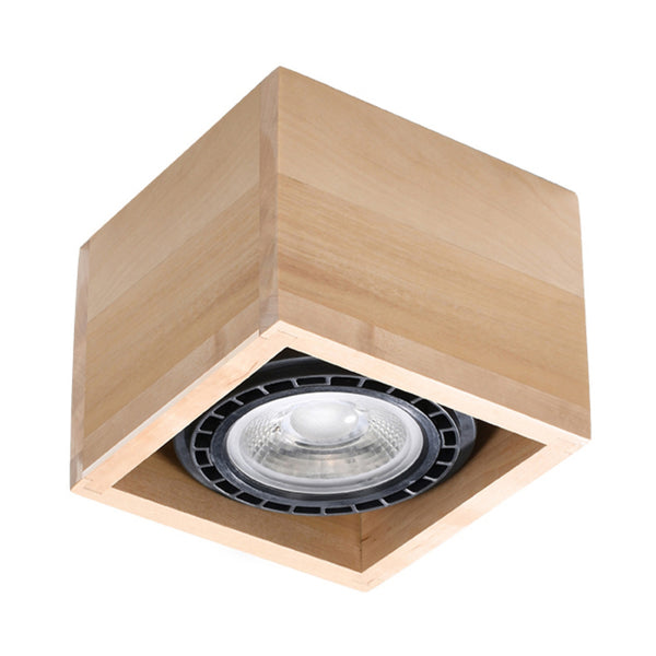 QUATRO 1 natural wood ceiling light