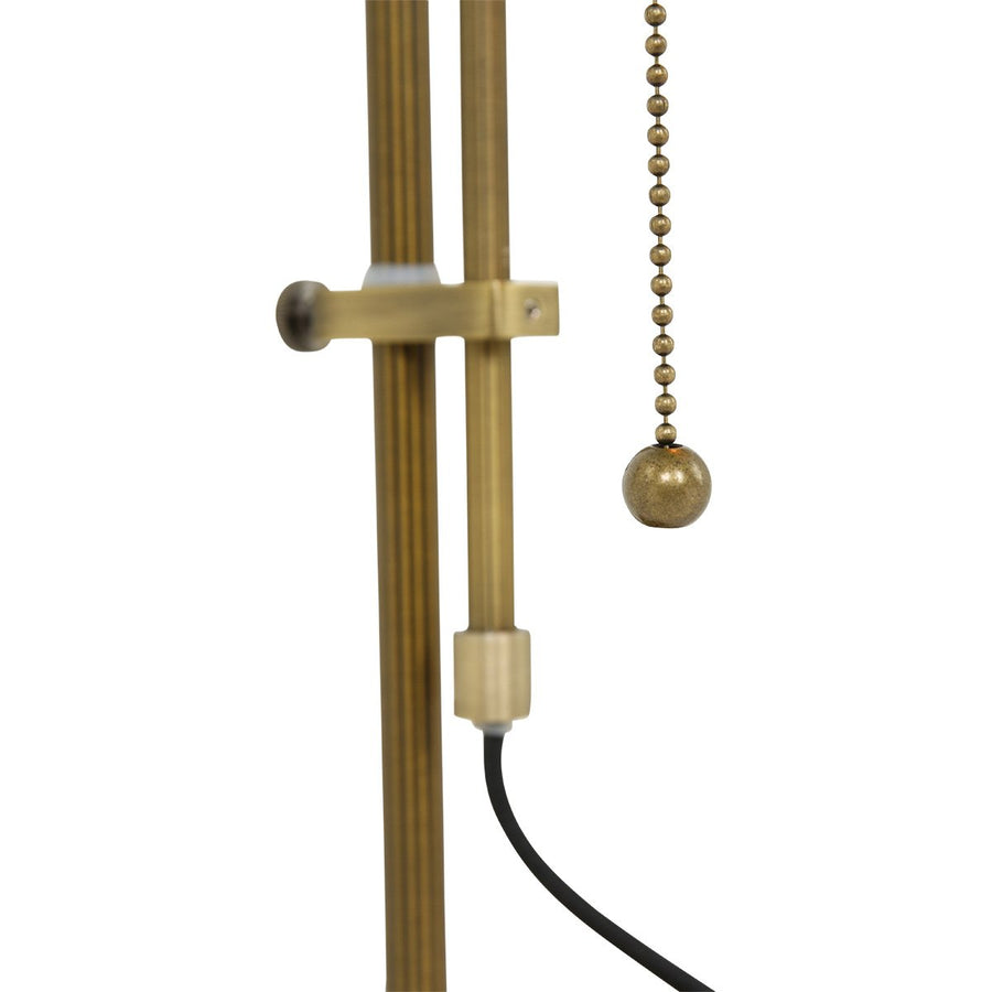 Détail de la chaînette de tirage et du réglage en hauteur