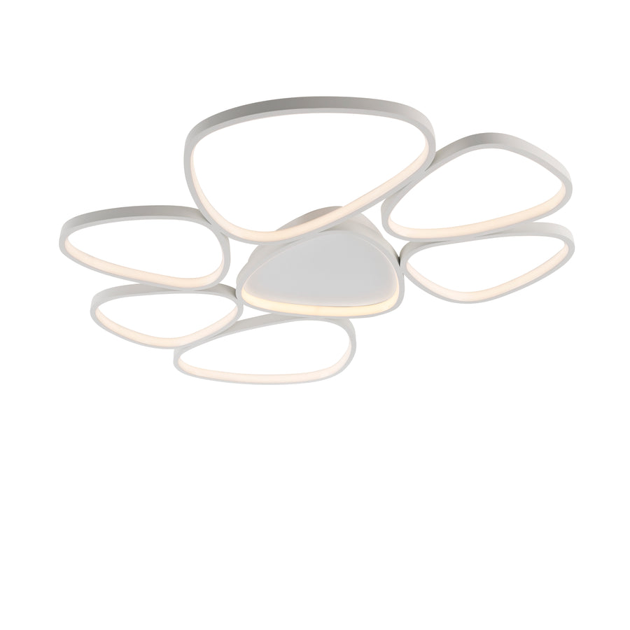 Plafonnier Pebbles blanc, L 70 cm