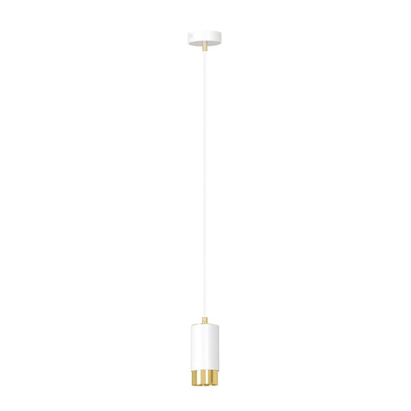 Fumiko 1-light white and gold pendant light