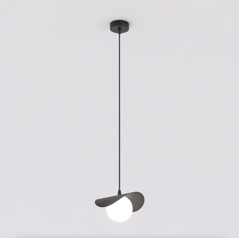 1-light black pendant light