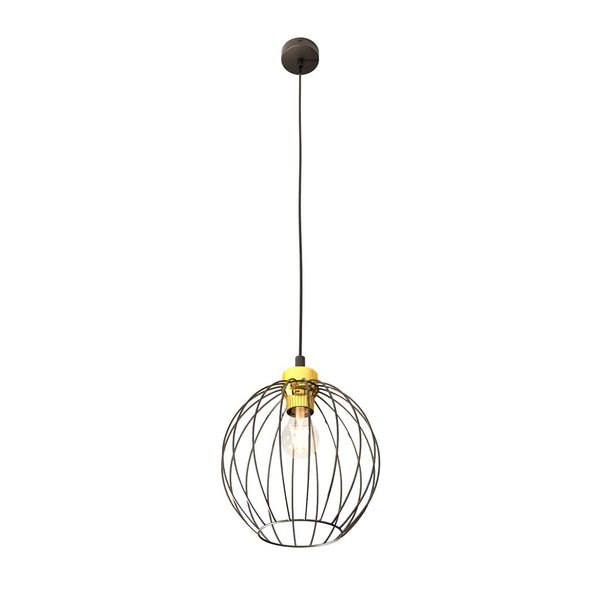 Nando 1-light black and gold pendant light