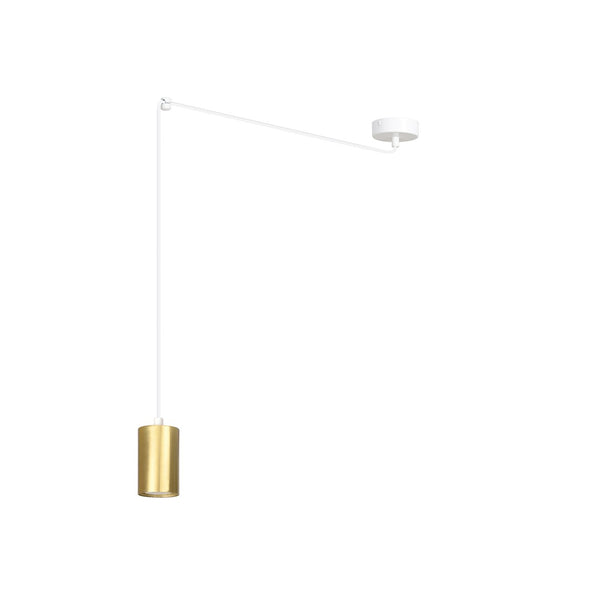 Traker 1-light white and gold pendant light