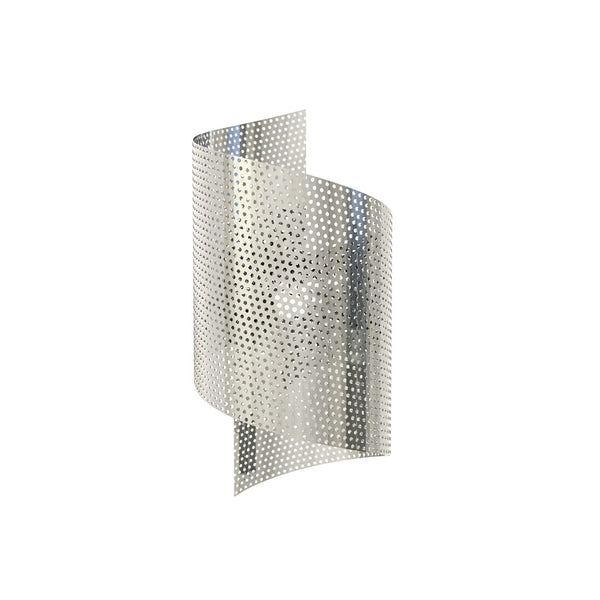 Chrome Spiral wall lamp
