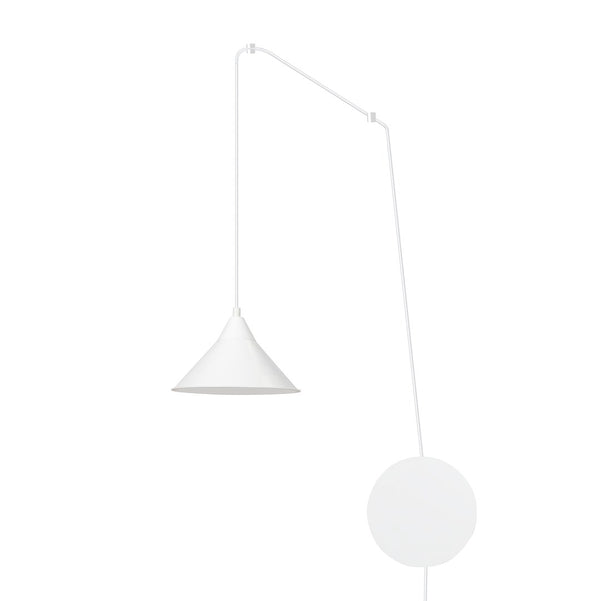Abramo 1-light white pendant lamp