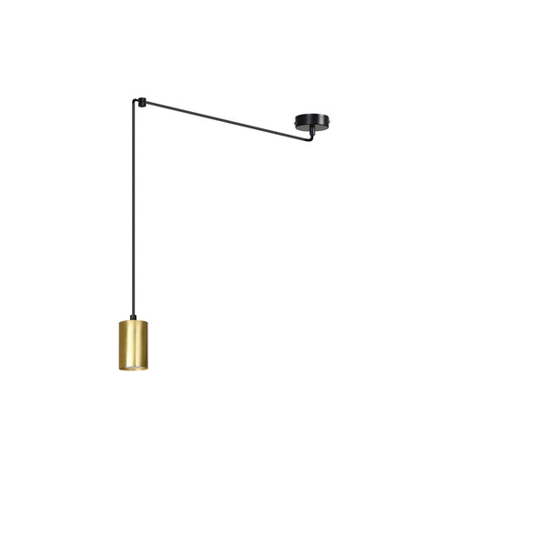 Traker 1-light black and gold pendant light
