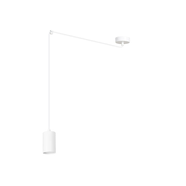 Traker 1-light white pendant light