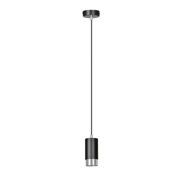 Fumiko 1-light black and chrome pendant light