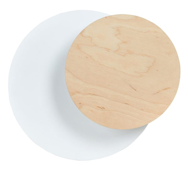 Circle 1-light wall lamp white, version A