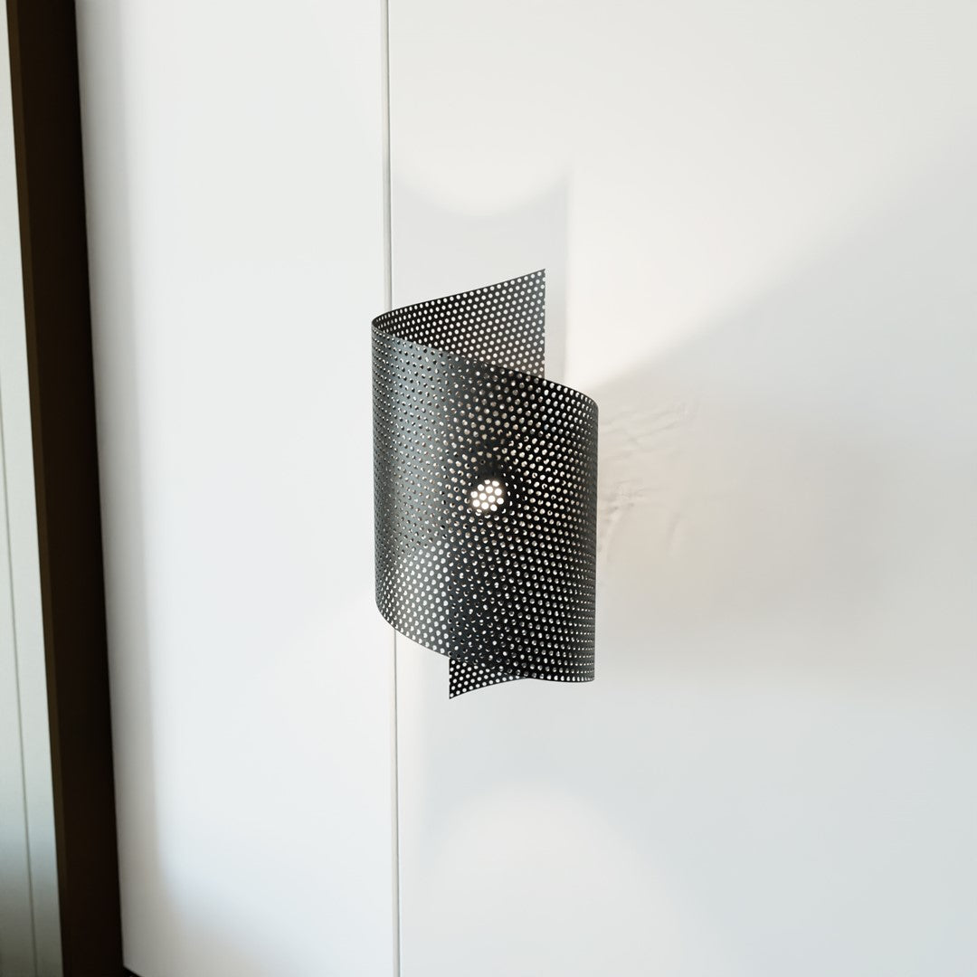 Black Spiral wall lamp