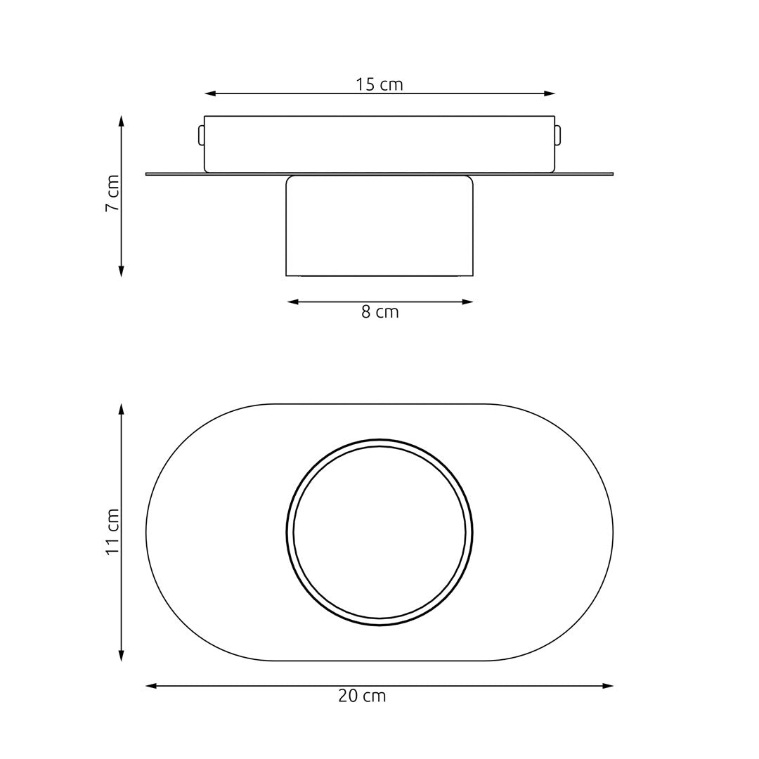 Diaz 1-light ceiling light white
