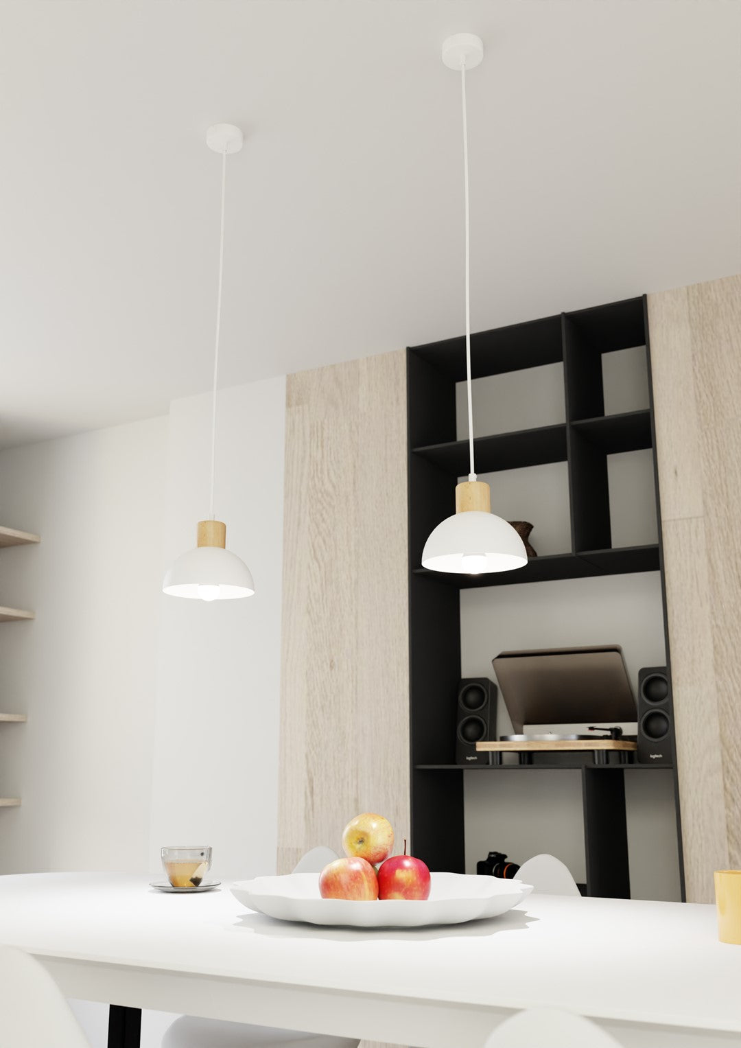 Seco 1-light white pendant light