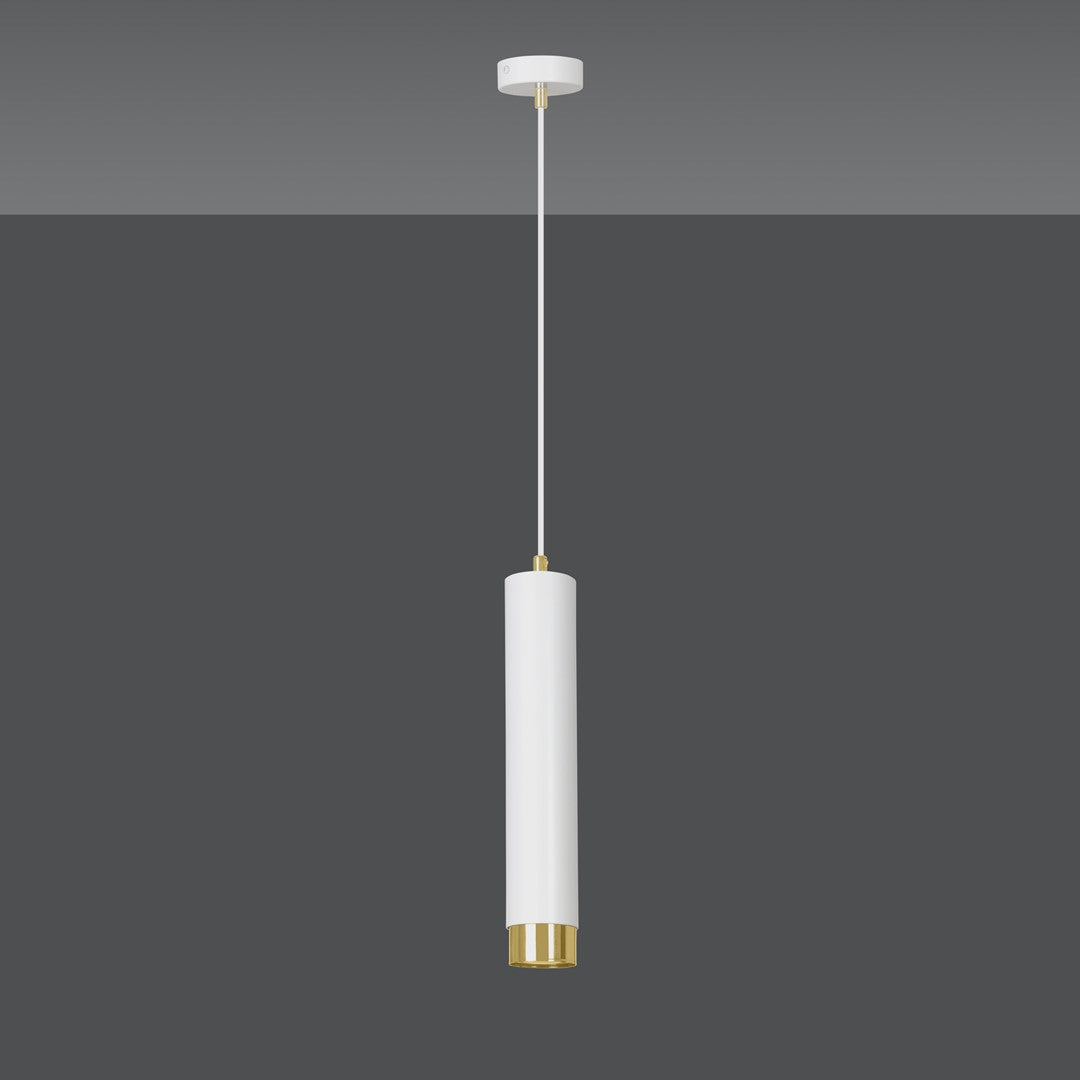 Kibo white and gold pendant light