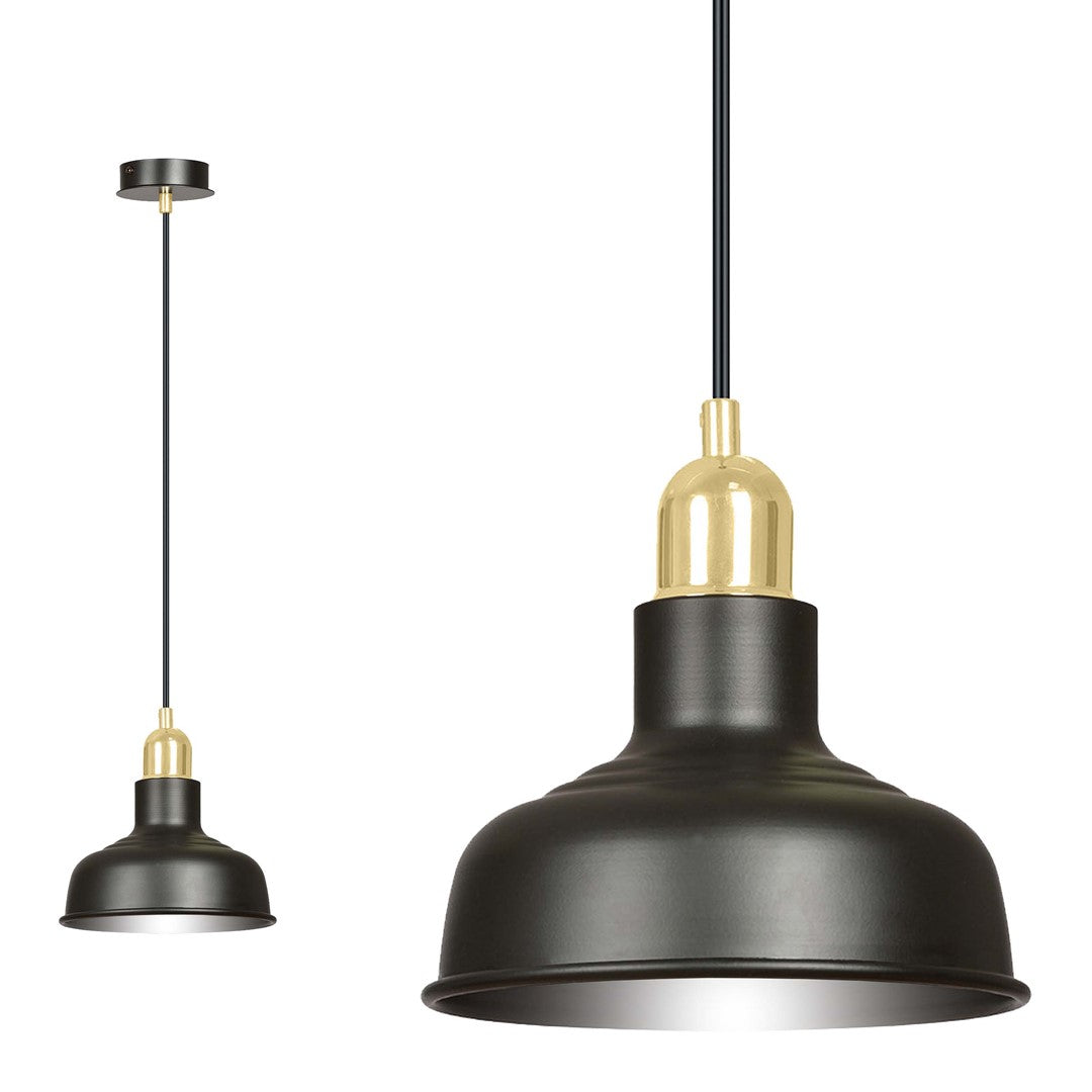 Ibor 1-light black pendant light