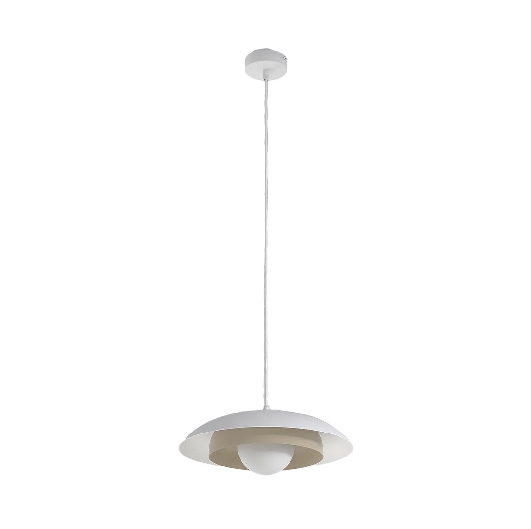 Skin 1-light pendant lamp, white and mocha