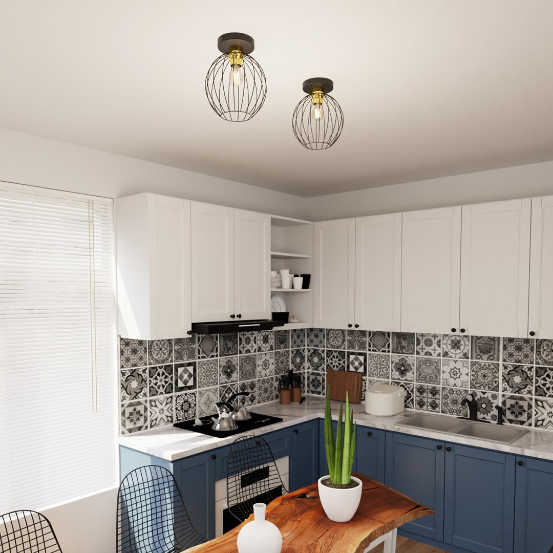 Black and gold Nest pendant light