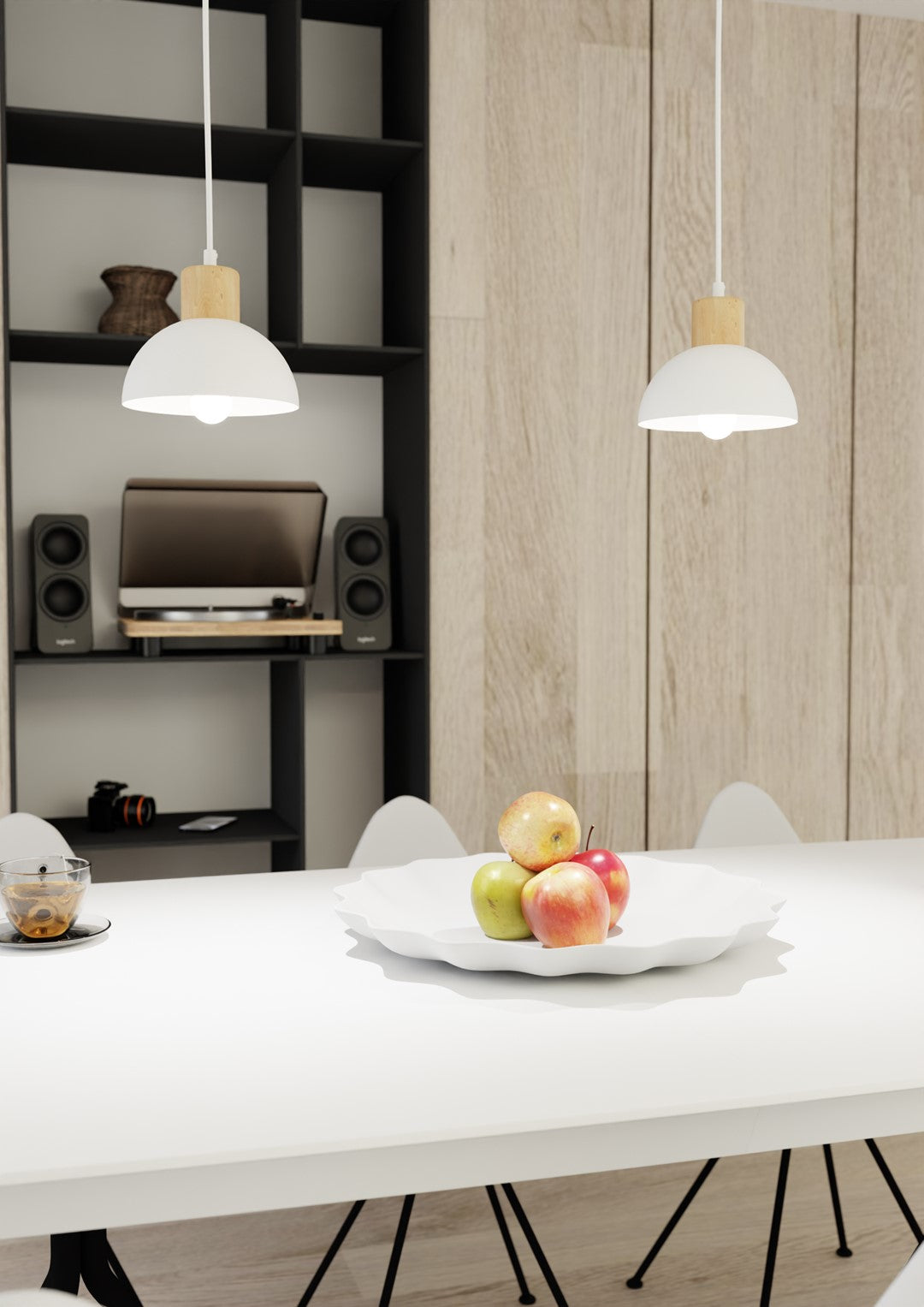 Seco 1-light white pendant light