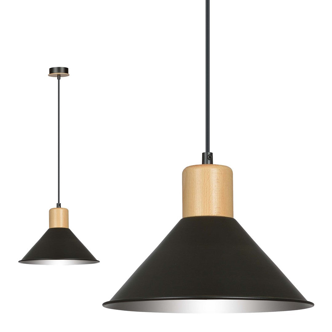 Rowen 1-light black pendant light