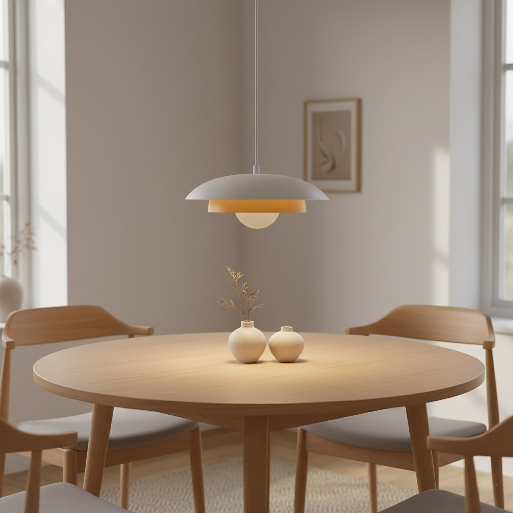 Skin 1-light white and orange pendant light