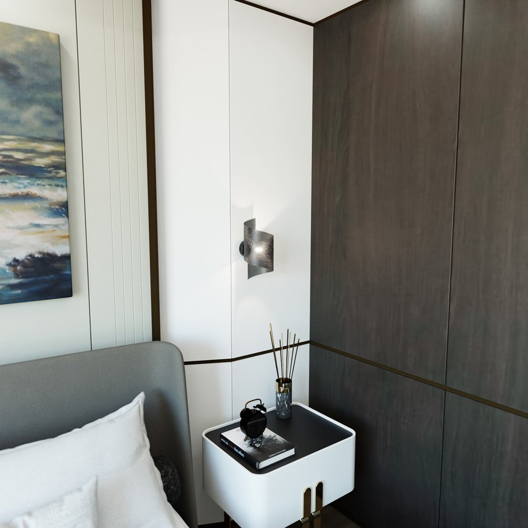 Black Spiral wall lamp