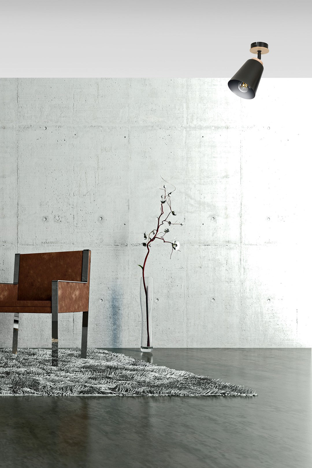 Atlas 1-light spotlight black