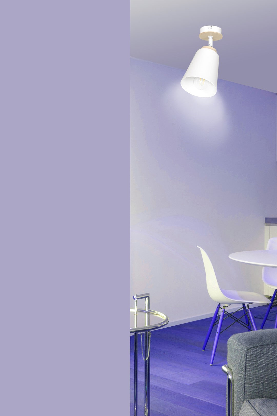 Atlas 1-light ceiling light white