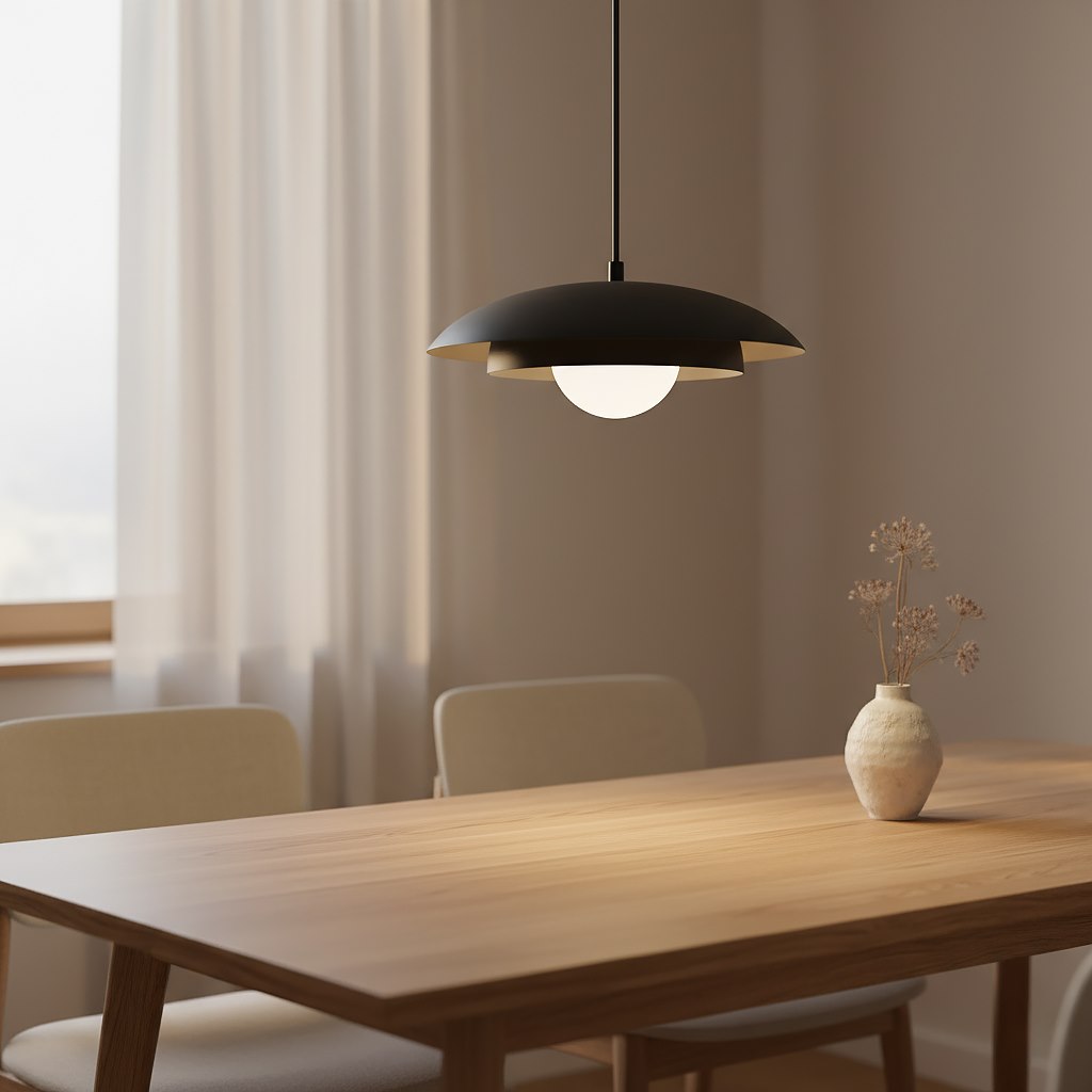 Skin 1-light black pendant lamp