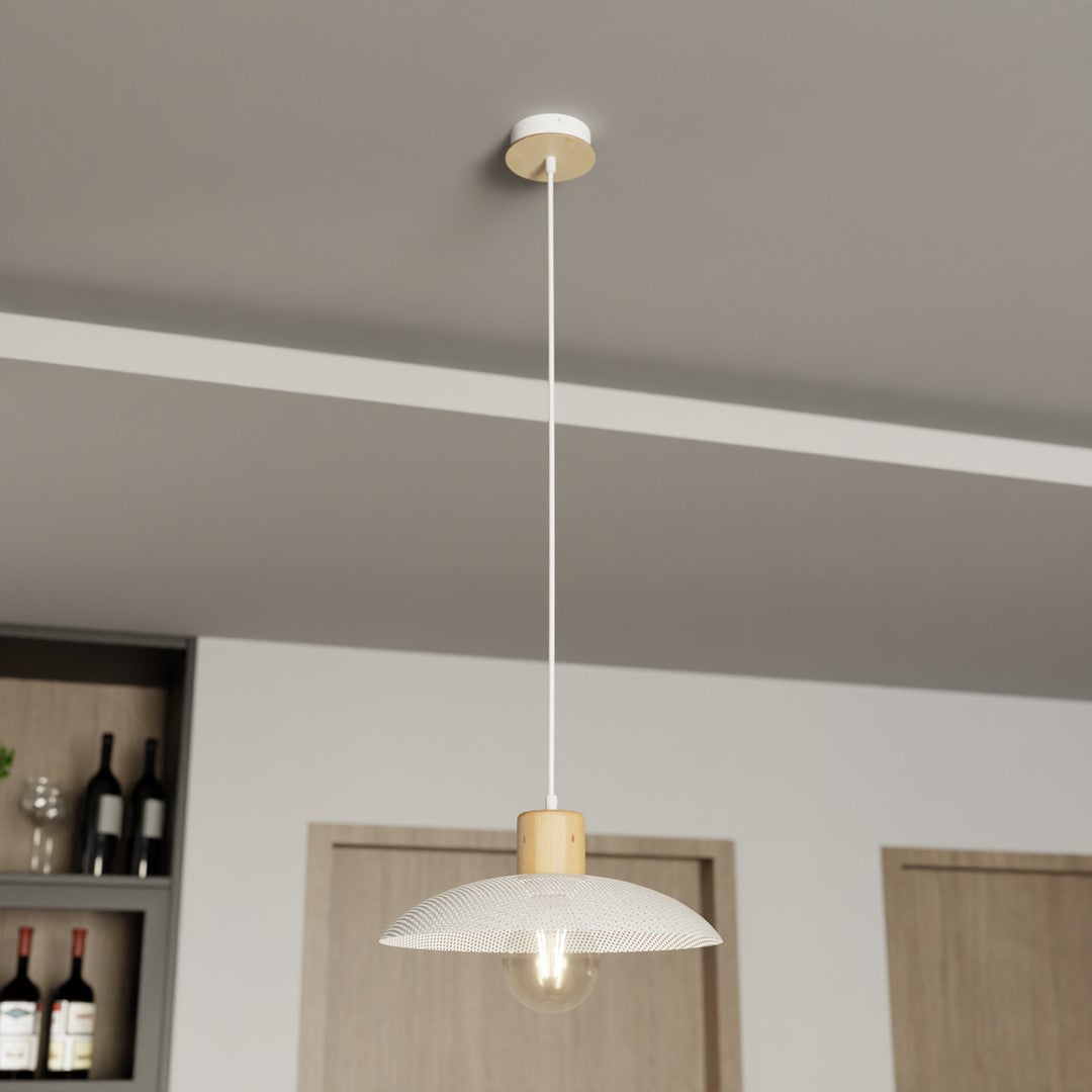 Kobe 1-light white pendant light